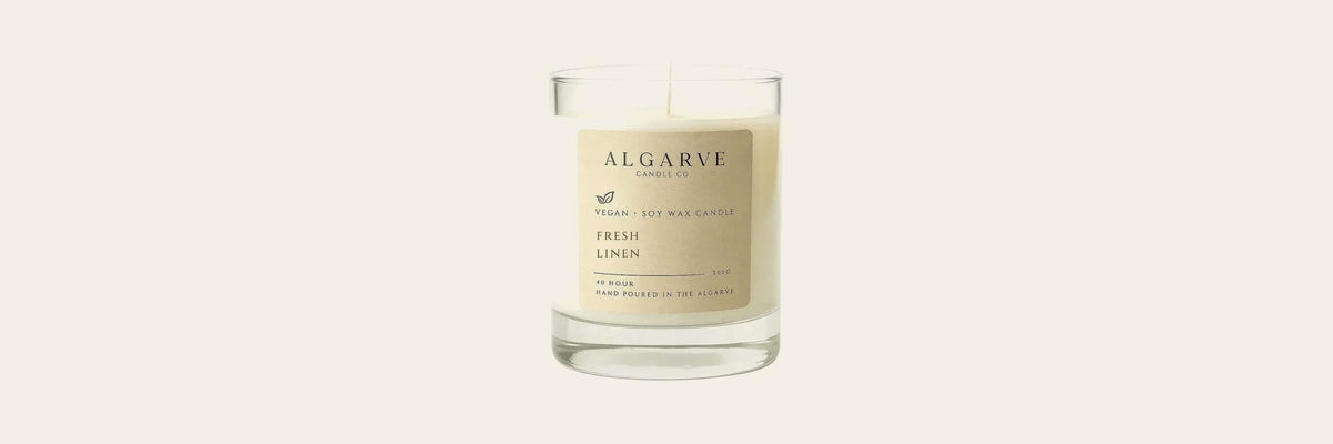 Duftkerze Fresh Linen von Algarve Candle Co.
